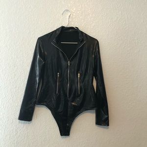 Edgy Black Bodysuit